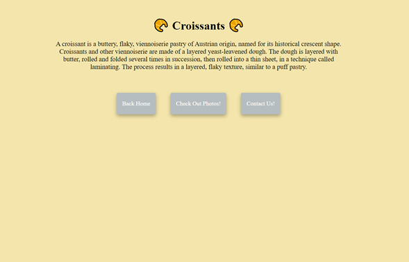 Multi-Page Website about croissants